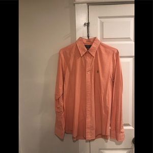 Polo Ralph Lauren orange and white checkered